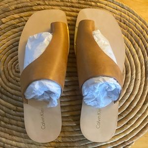 Brand new in box Calvin Klein leather sandals size 8